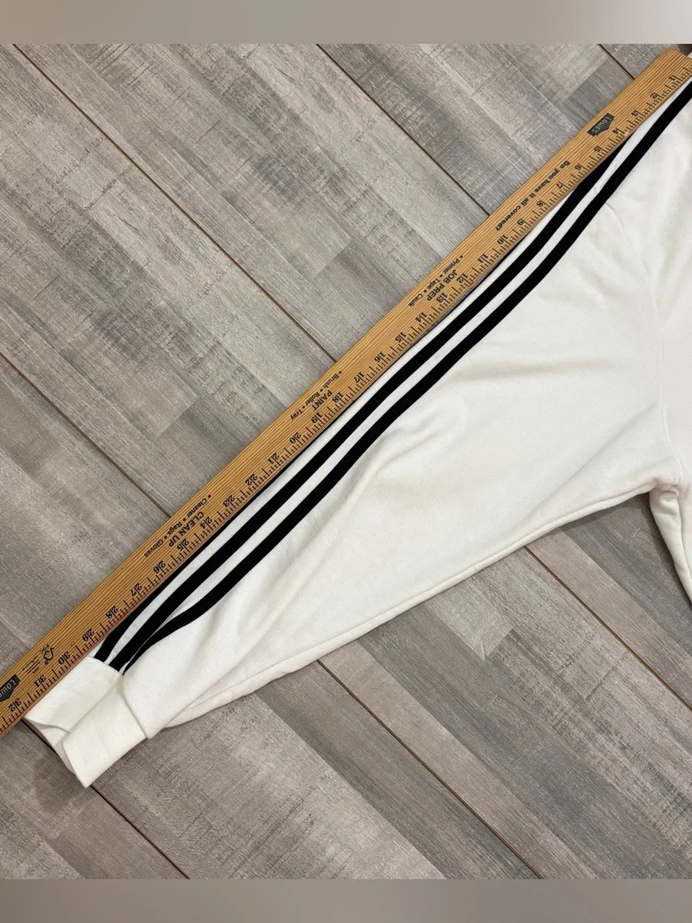 Adidas Men’s Hoodie Size 2XL White Black Fleece Activewear Long Sleeve 3 Stripe